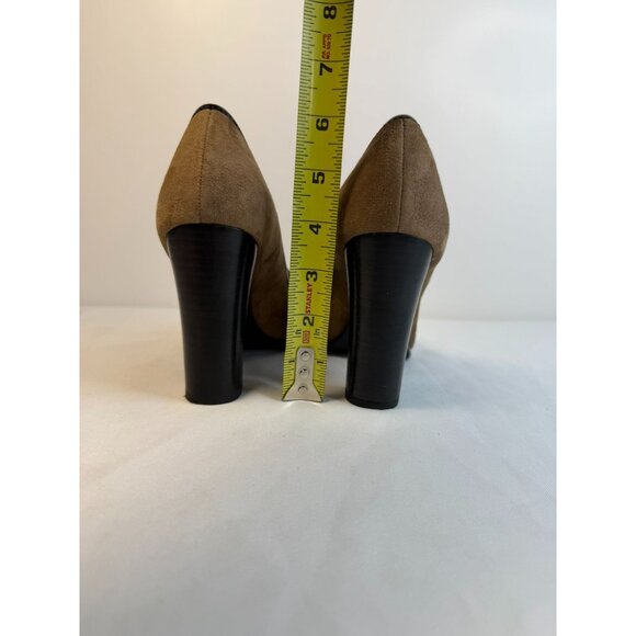 Tahari Aimee Womens Size 7M Brown/Black Suede Leather Animal Print Pumps - Picture 9 of 14